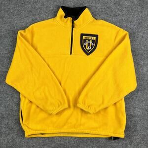 Timberline Fleece Pullover Mens Size XL Yellow George Fox Bruins Quarter Zip USA